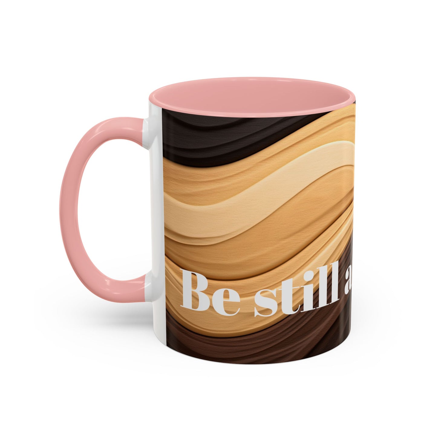 Accent Coffee Mug with Wavy Design.