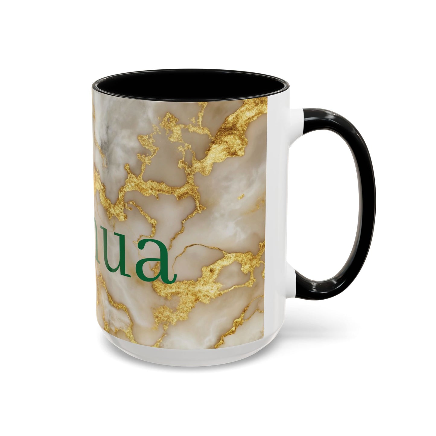 Personalized Marble Accent Coffee Mug.