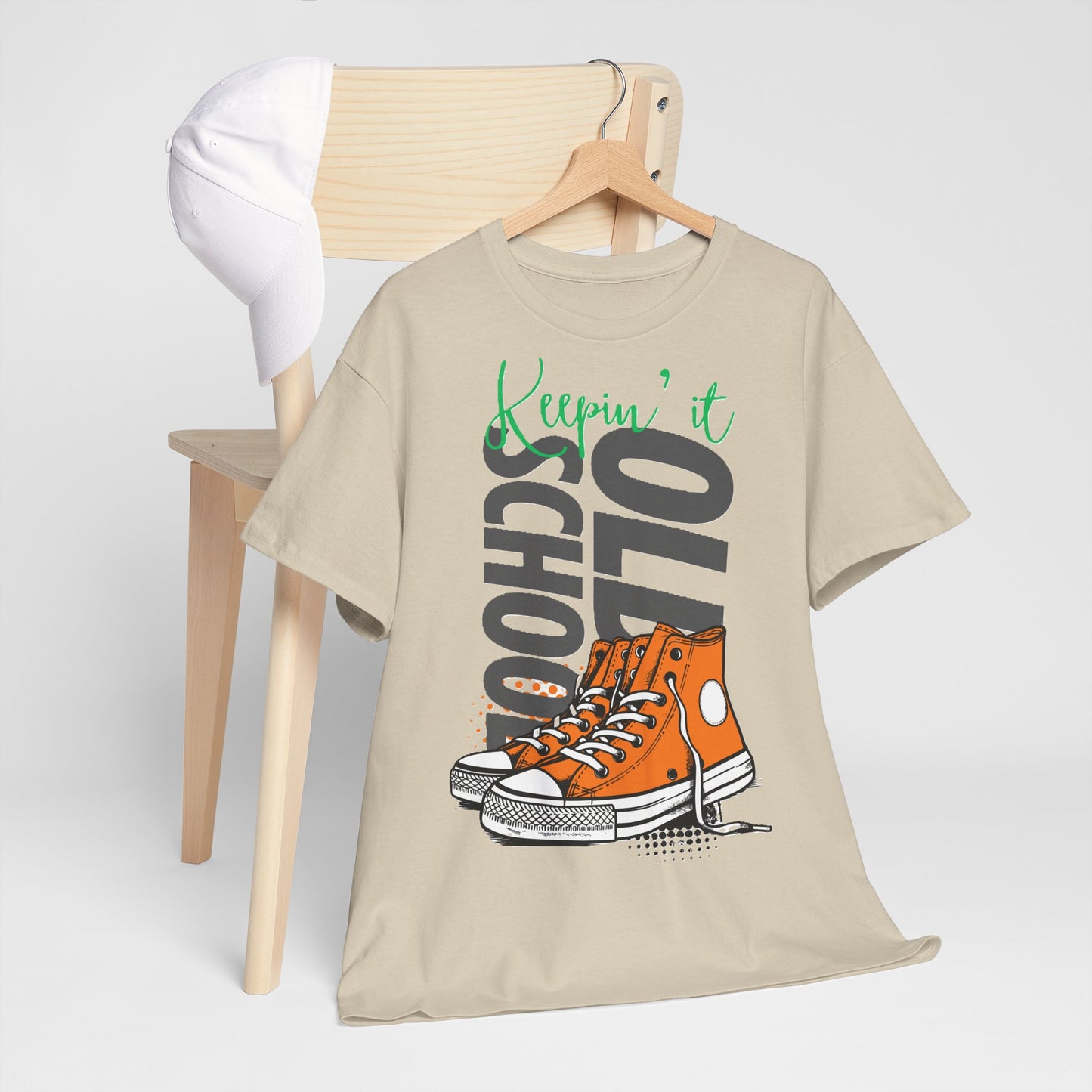 Unisex Cotton Tee - Keepin' it Old School, Vintage Graphic T-Shirt, Retro Style.