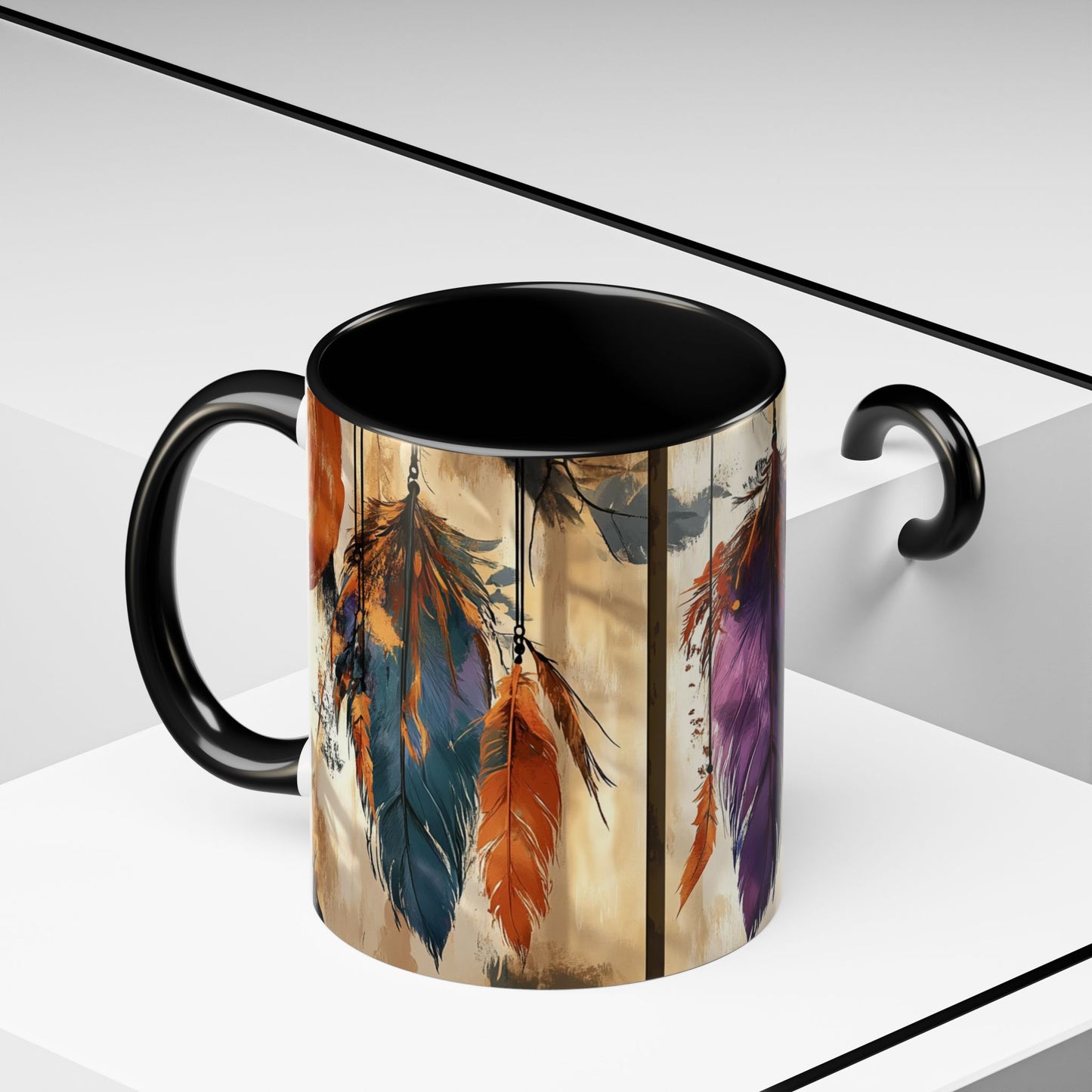 Bohemian Feather Coffee Mug,