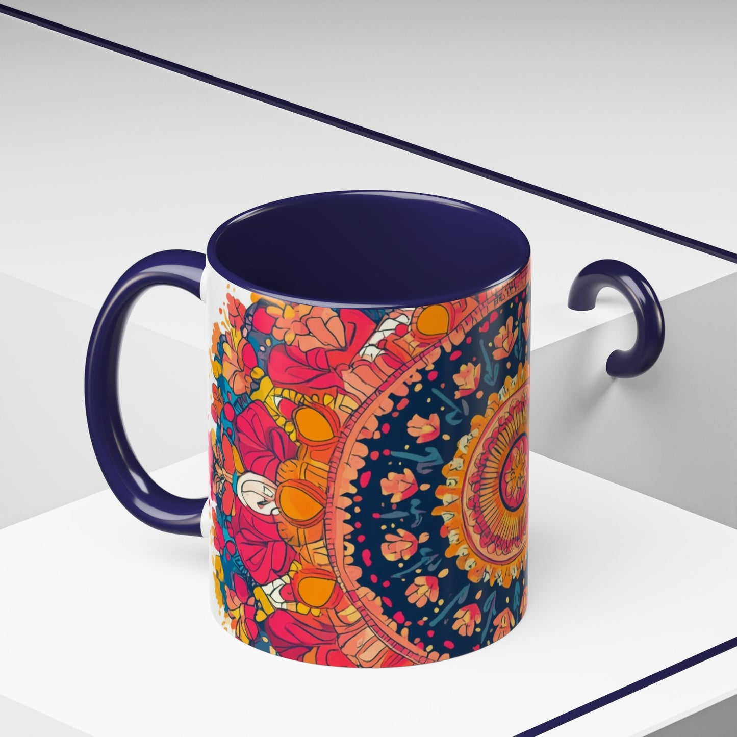 Vibrant Colorful Mandala Coffee Mug