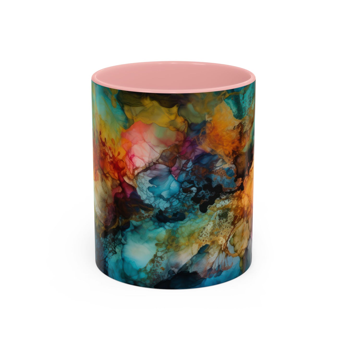 Vibrant Accent Coffee Mug - Colorful Art Mug for Coffee Lovers.