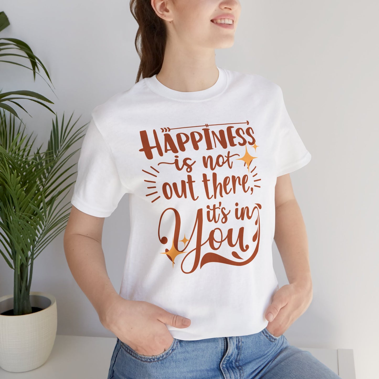 Motivational Unisex Tee - Happiness Is Within You