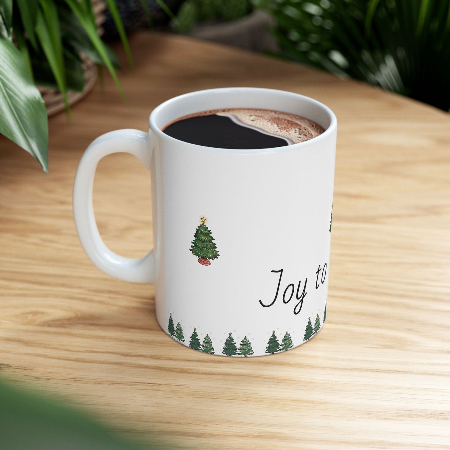 Christmas Tree 'Joy to the World' Ceramic Mug