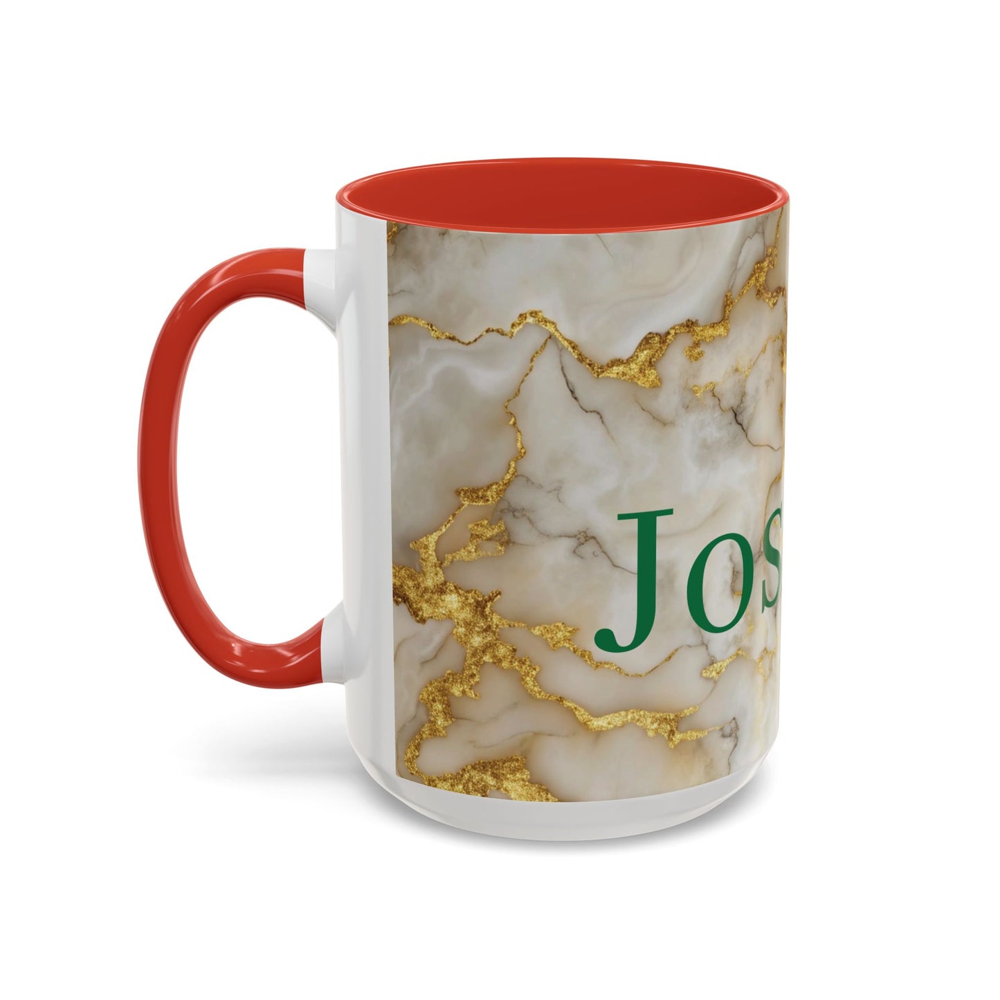 Personalized Marble Accent Coffee Mug.