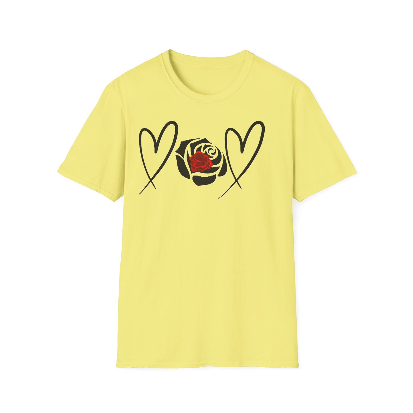 Heart & Rose Graphic Unisex T-Shirt