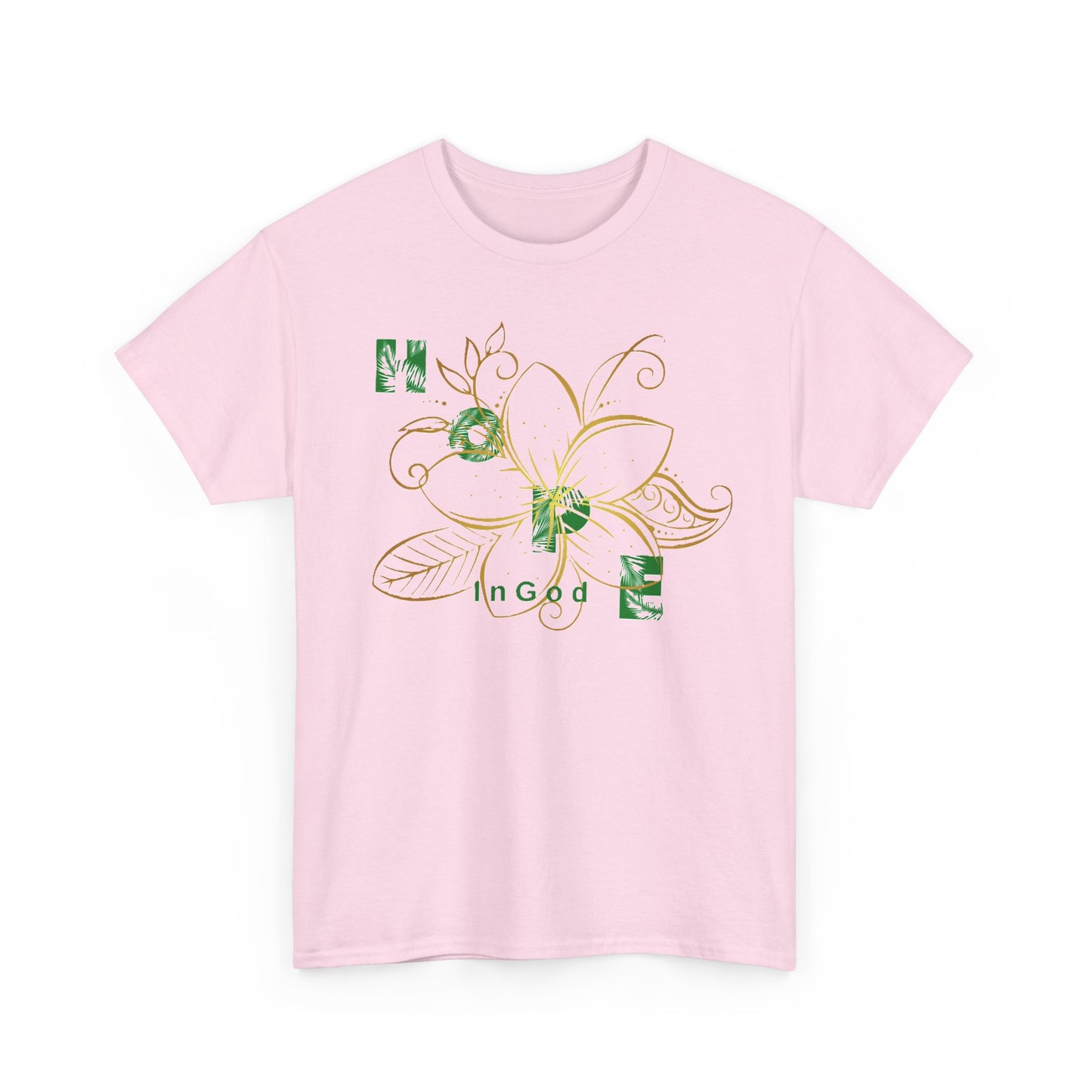 Hope Floral Unisex Heavy Cotton Tee, Inspirational Tee.