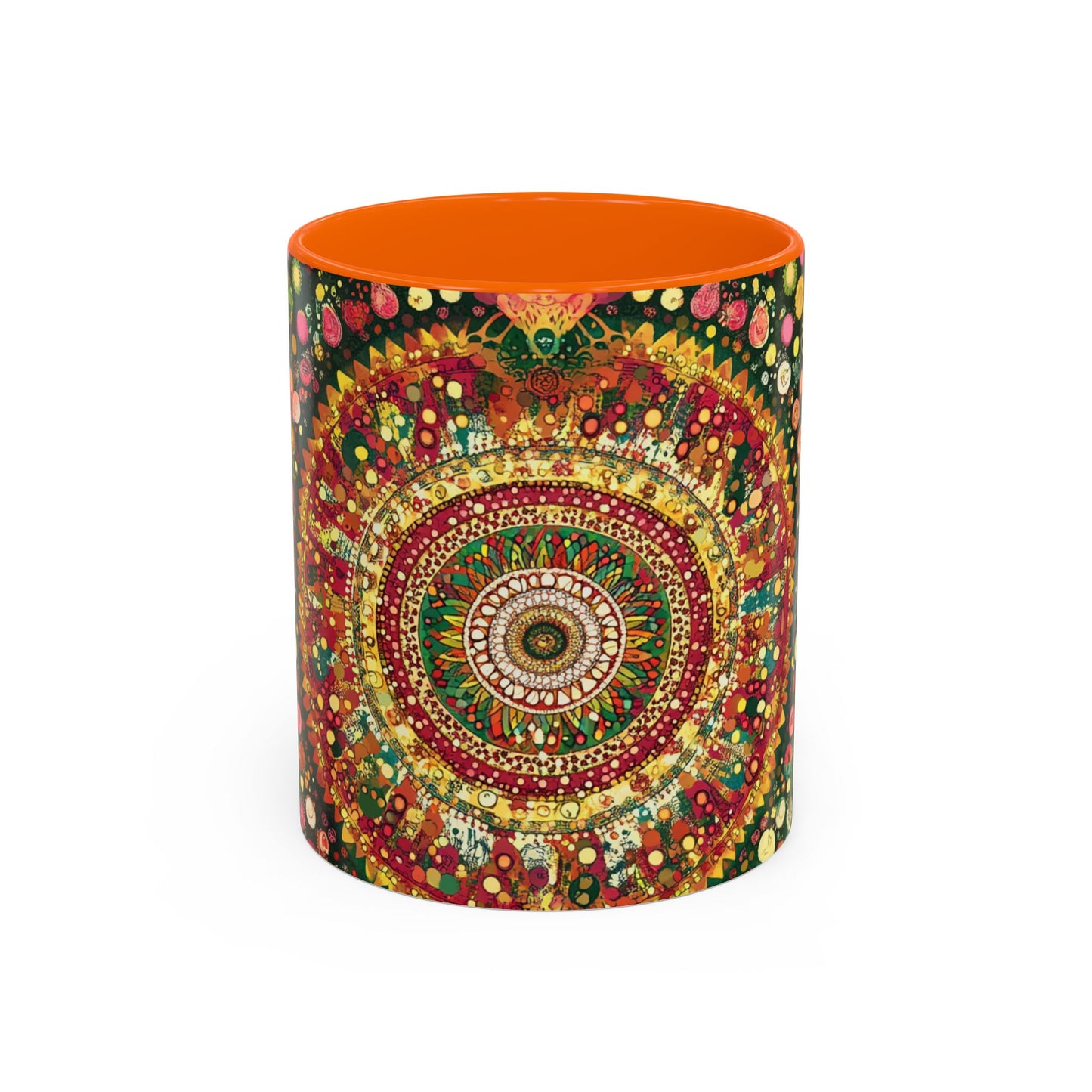 Vibrant Mandala Accent Coffee Mug