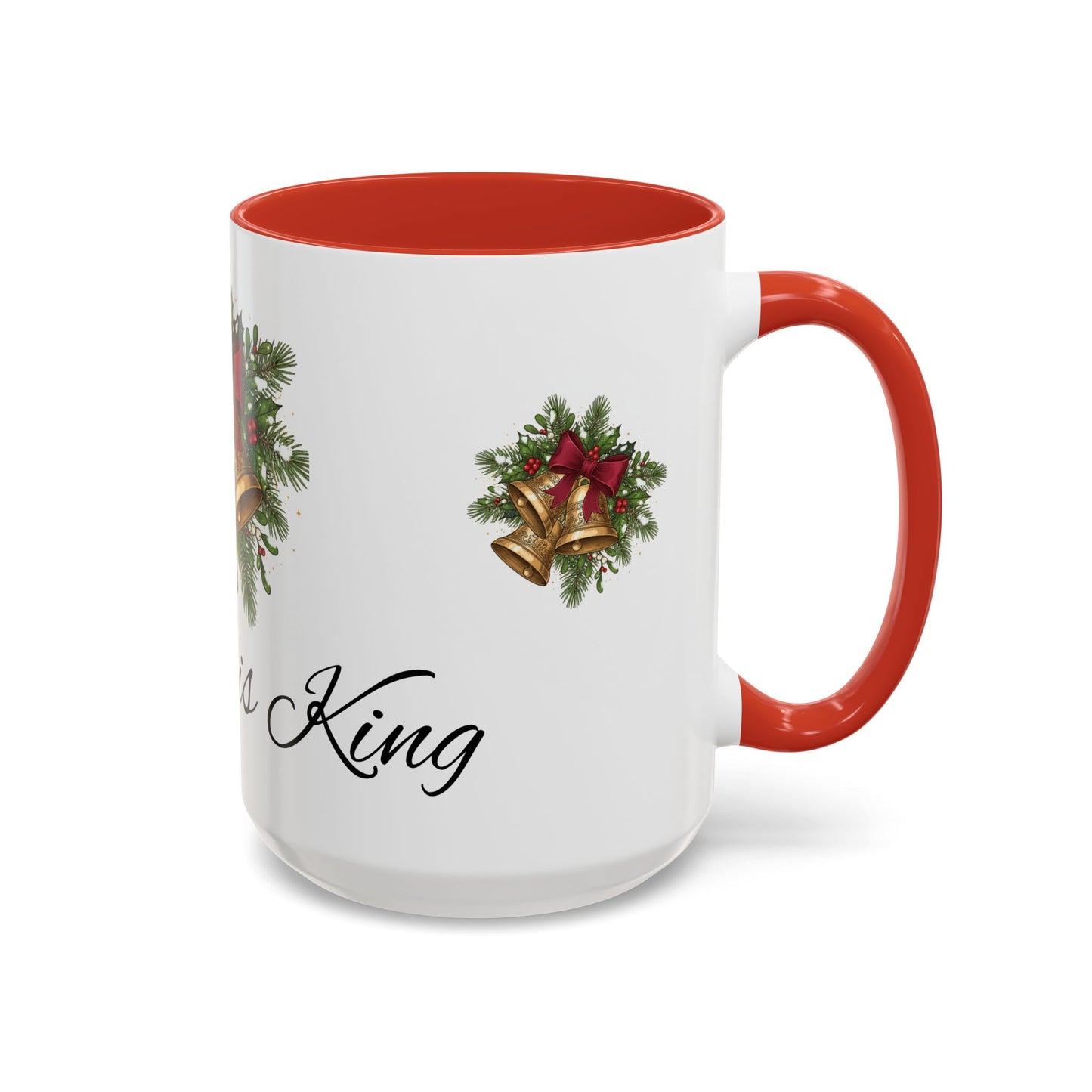 Christmas Bells 'Christ is King' Accent Coffee Mug