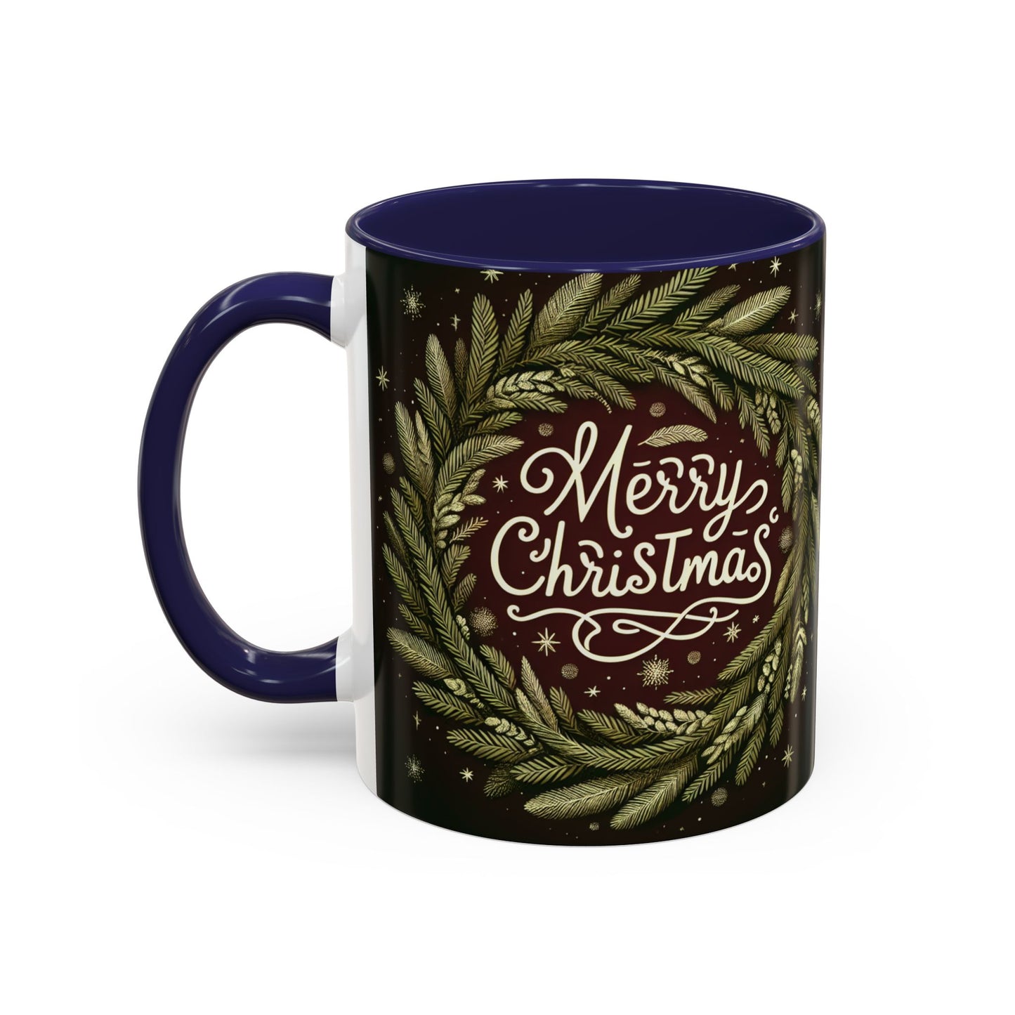 Merry Christmas Accent Coffee Mug