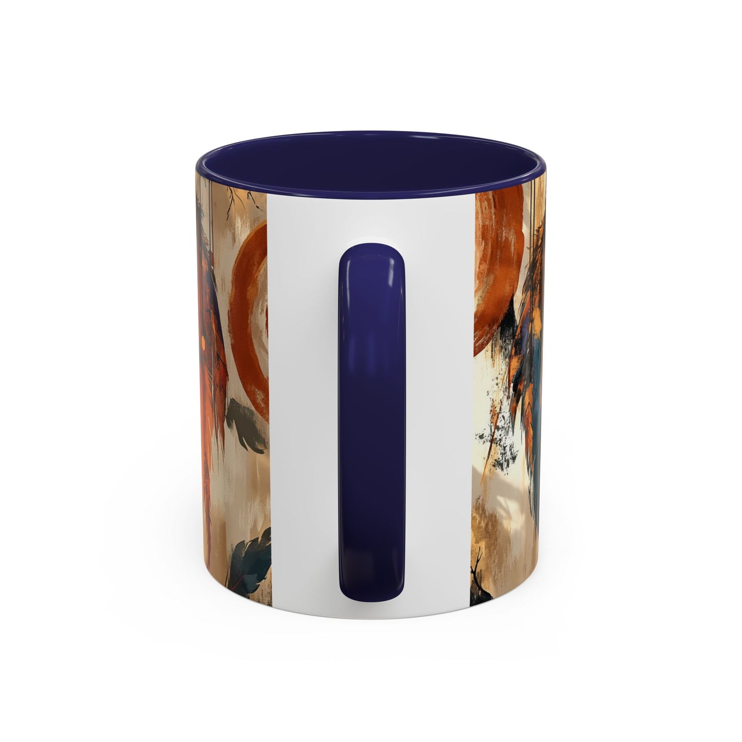 Bohemian Feather Coffee Mug, Dreamy Mug for Coffee Lovers, Unique Gift for Creatives, Boho Kitchen Decor, Holiday Gift