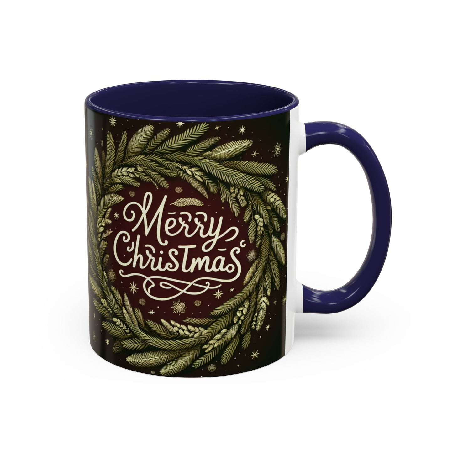 Merry Christmas Accent Coffee Mug