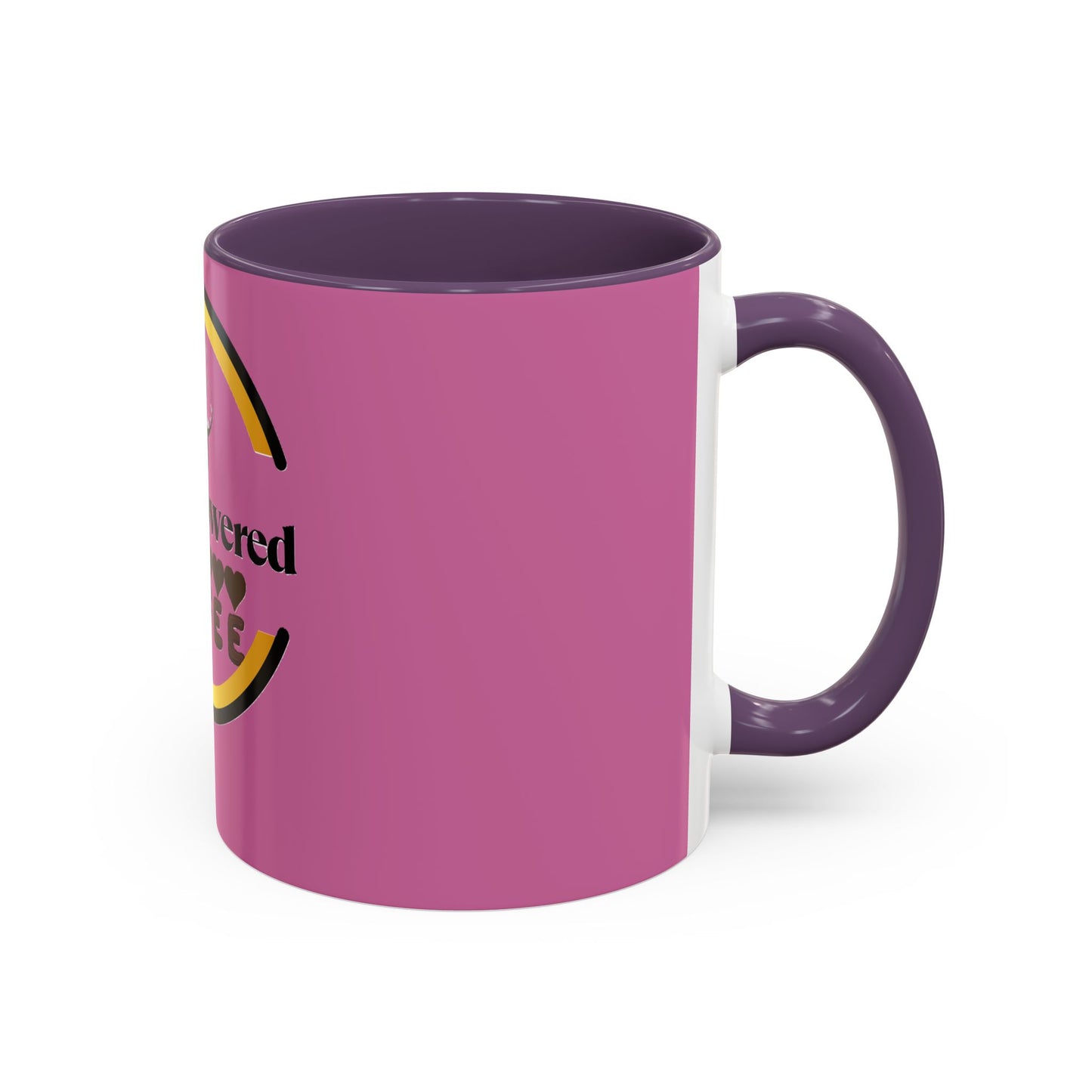 Empowering Coffee Mug - Be Empowered, Inspirational Gift, Motivational Mug, Coffee Lover's Gift, Pink Accent Mug