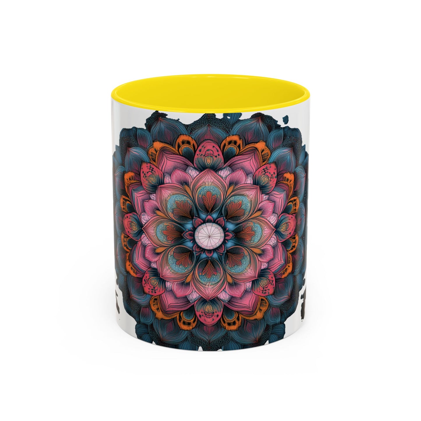 Colorful Mandala Accent Coffee Mug.