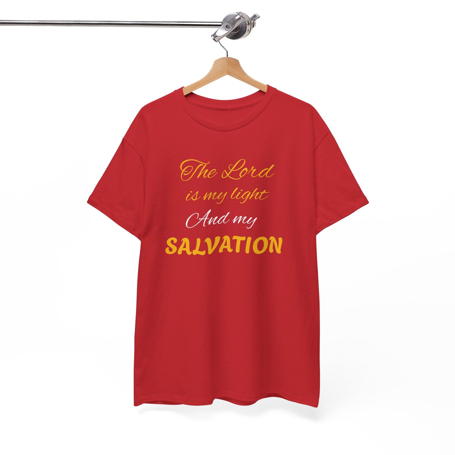 Inspirational Unisex Heavy Cotton Tee - 'The Lord is my light and my SALVATION'