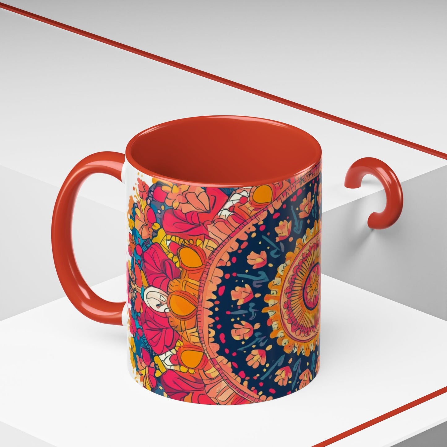 Vibrant Colorful Mandala Coffee Mug