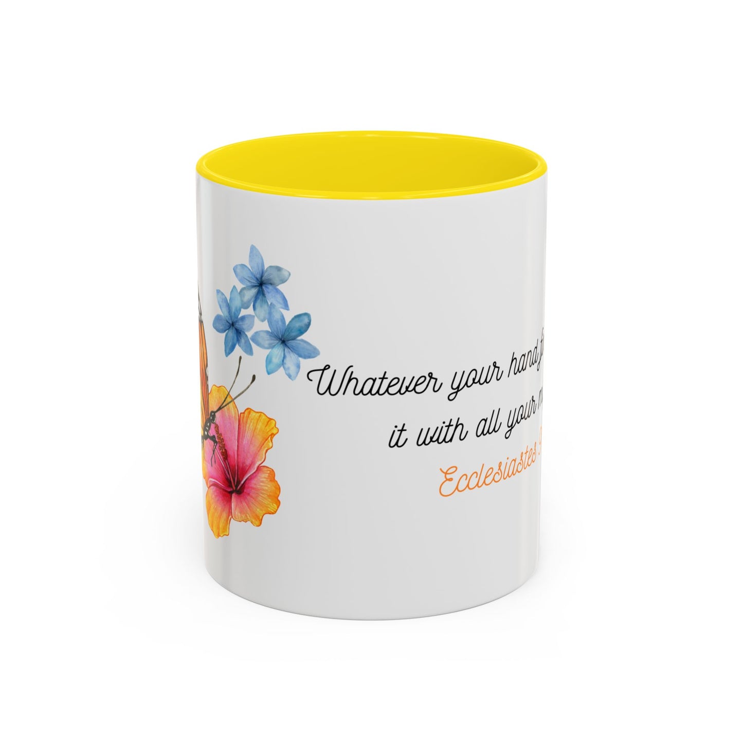 Butterfly Design Accent Mug
