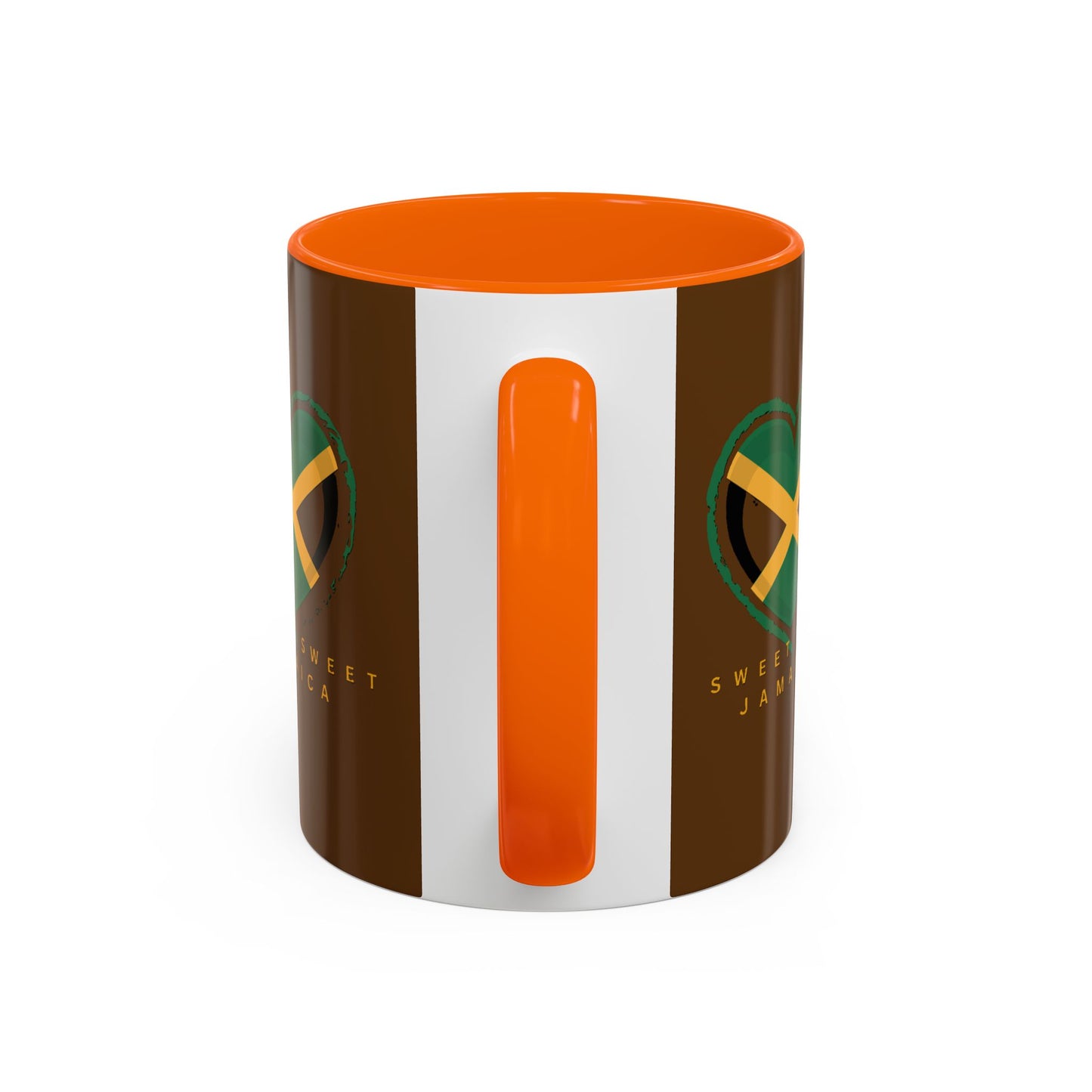Accent Coffee Mug with Jamaican Heart Design - Perfect for Coffee Lovers, Gift for Travelers, Jamaica Celebration, or Home Decor