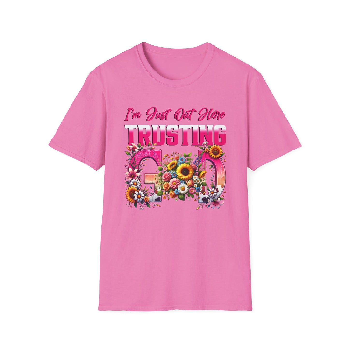 Floral Trusting God T-Shirt, Inspirational Tee.