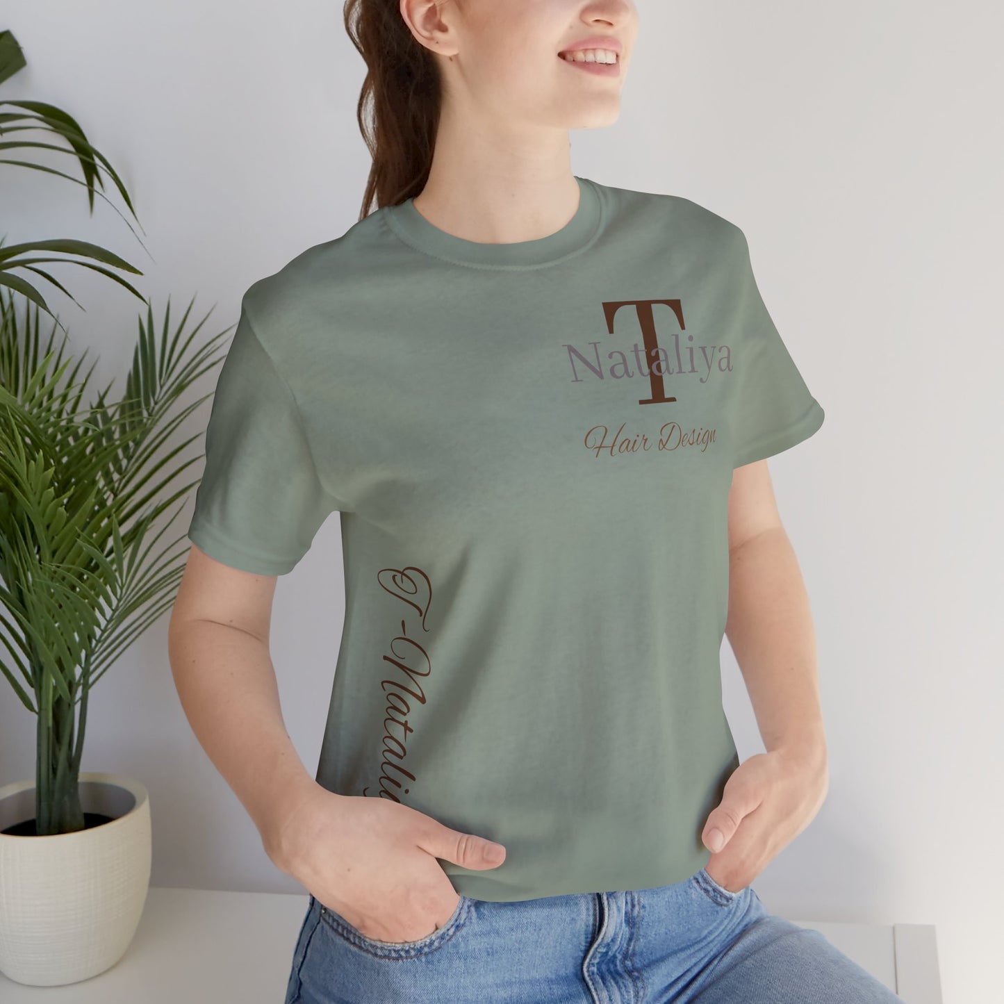 Nataliya Hair Design T-Shirt — Elegant Salon Logo Tee