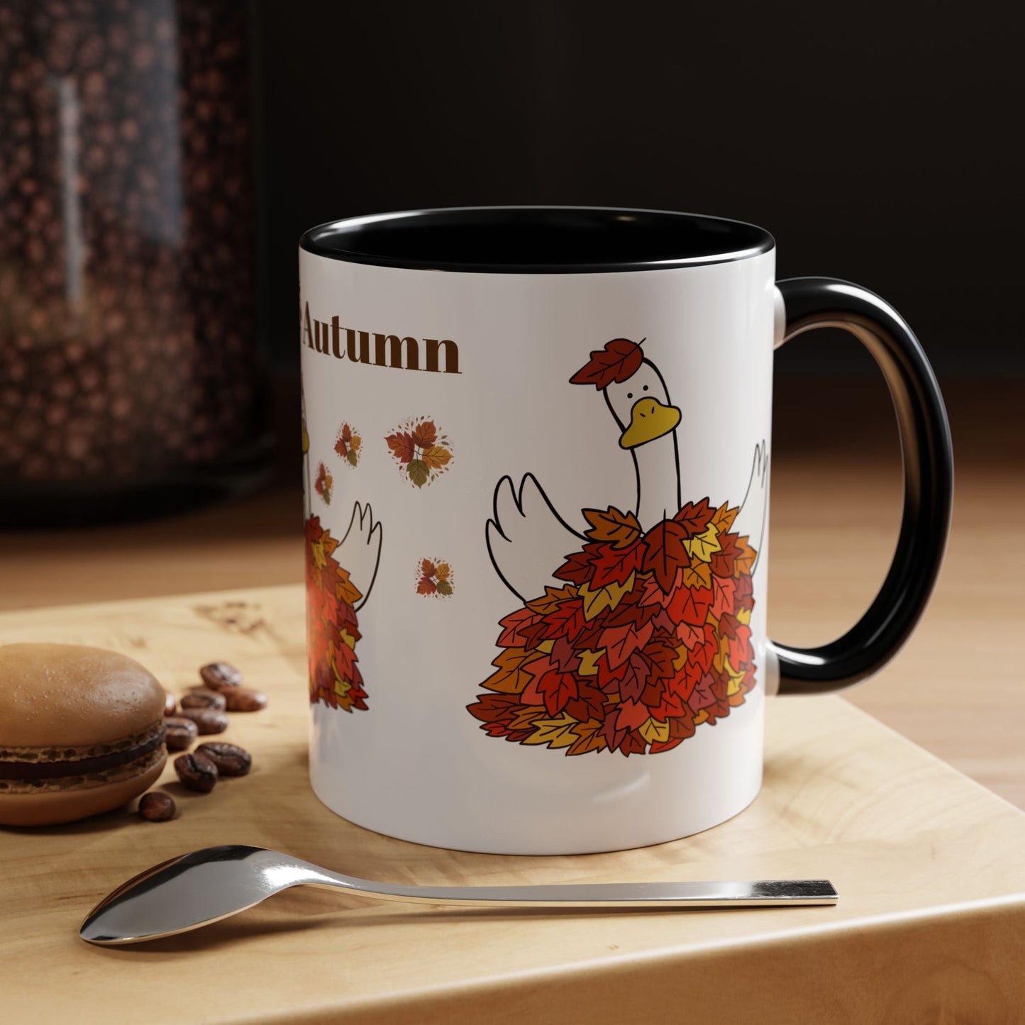 Autumn-Themed Accent Coffee Mug.