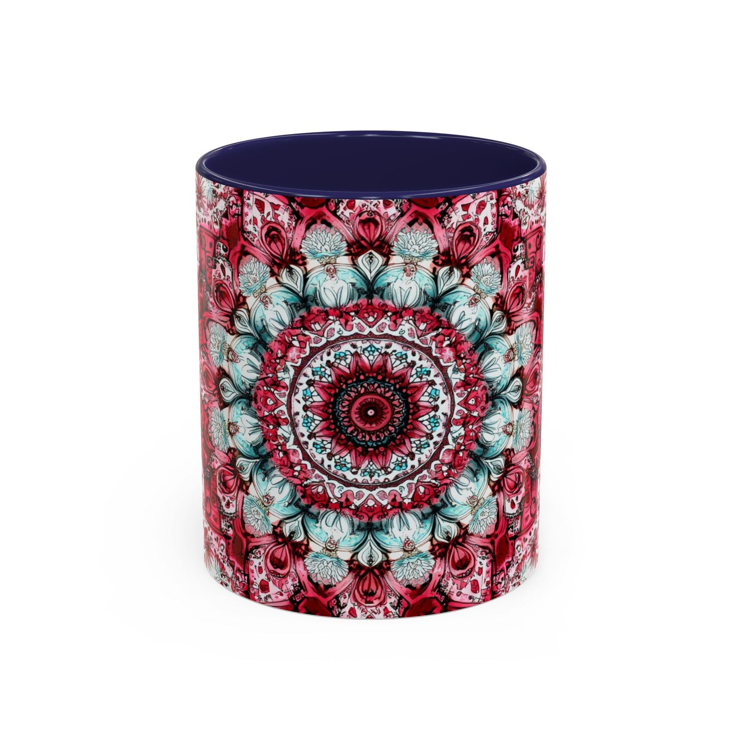 Bohemian Mandala Accent Coffee Mug  Artistic Gift for Coffee Lovers.