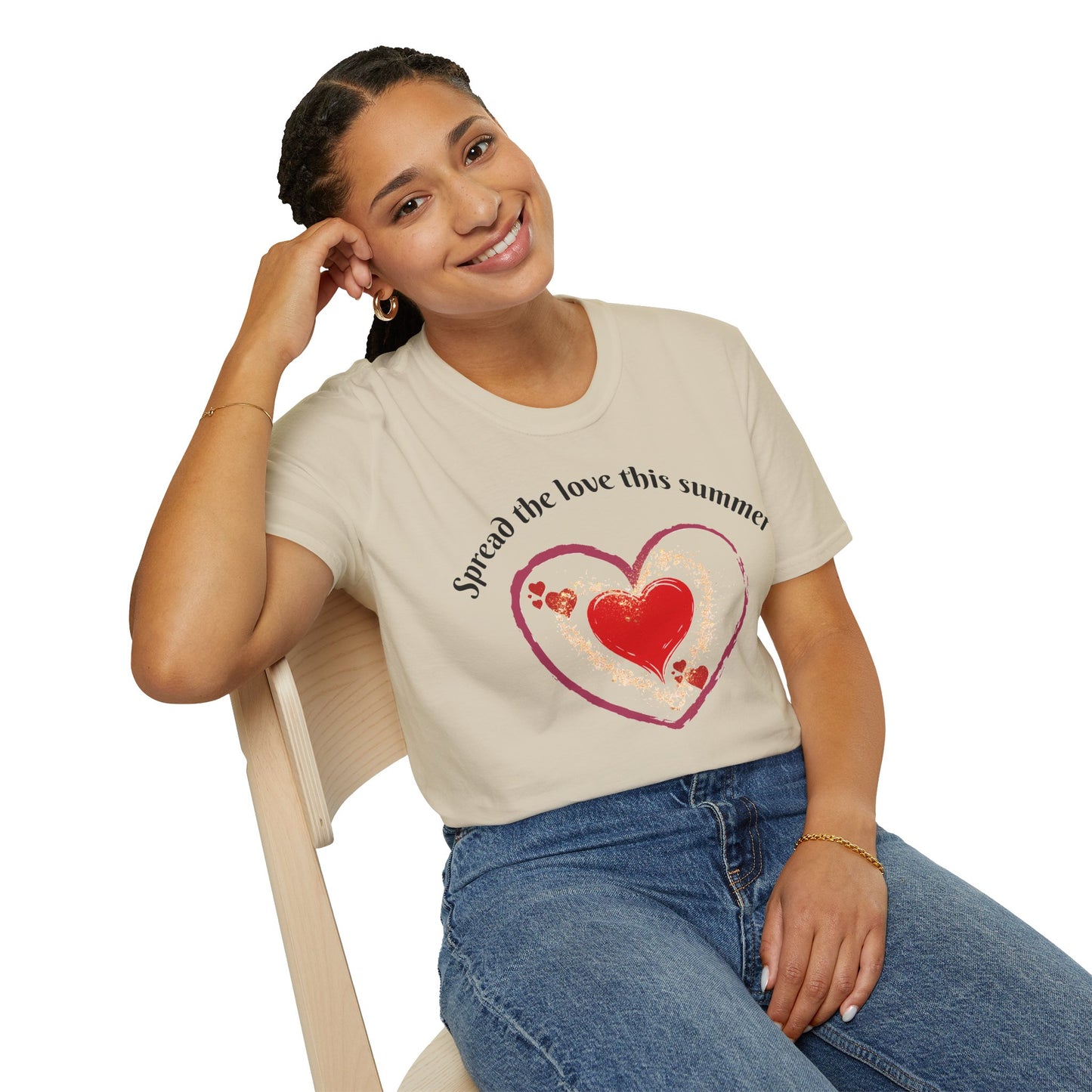 Heartfelt Love T-Shirt, Romantic Apparel, Softstyle Top