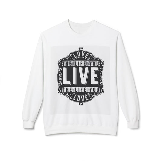Live Life Love Sweatshirt, Inspirational Crewneck, Motivational Apparel, Gift for Friends, Cozy Clothing