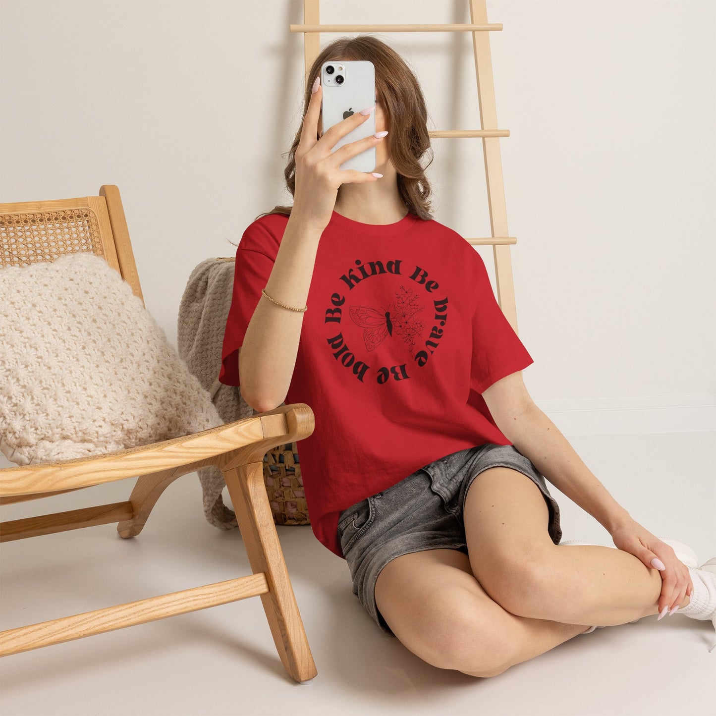 Unisex Heavy Cotton Tee - "Be Kind, Be Brave, Be Bold"