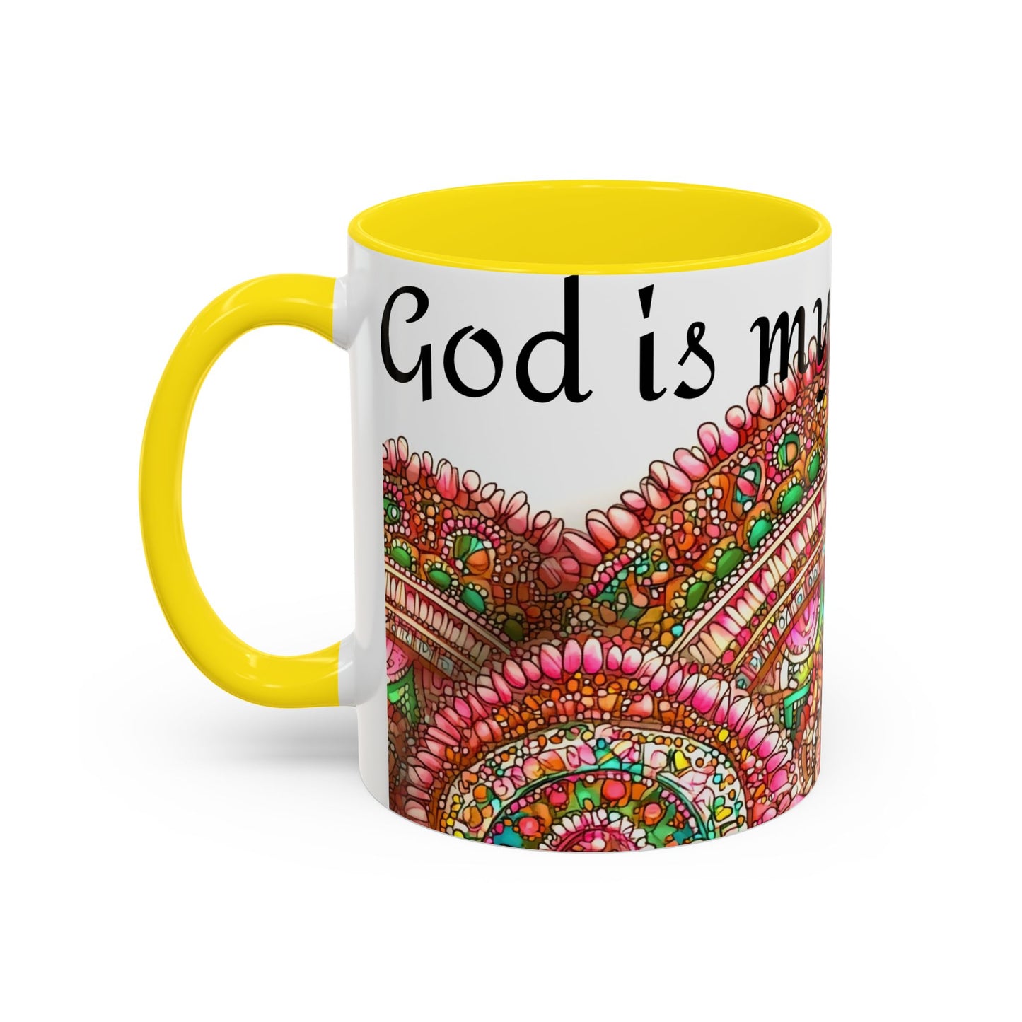 Colorful Spiritual Coffee Mug "God is my Redeemer"