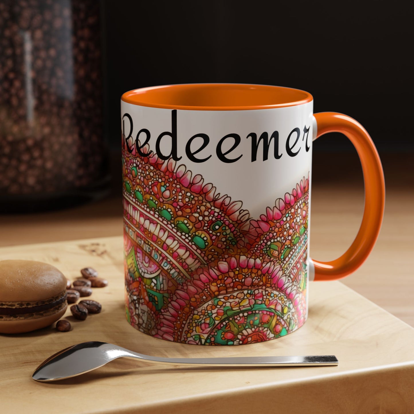 Colorful Spiritual Coffee Mug "God is my Redeemer"