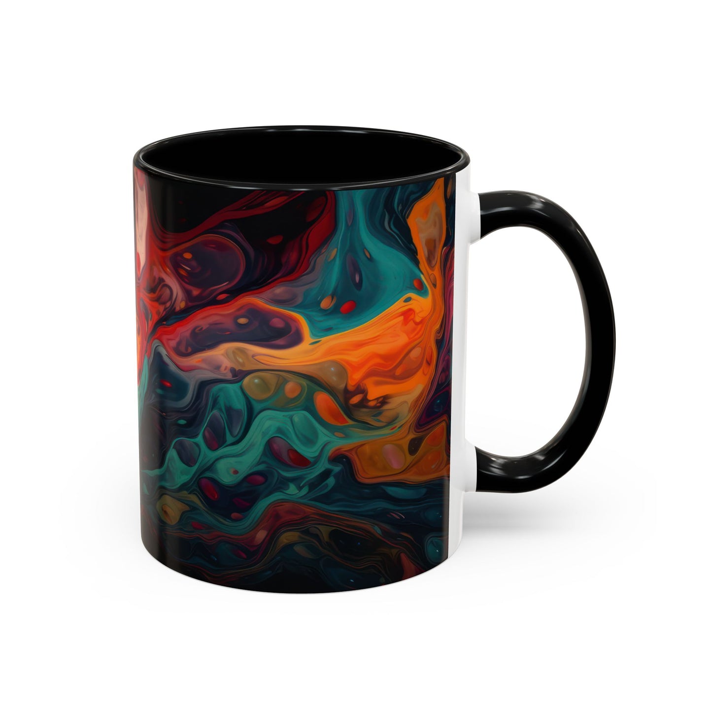Colorful Abstract Accent Coffee Mug - Unique Art Mug.