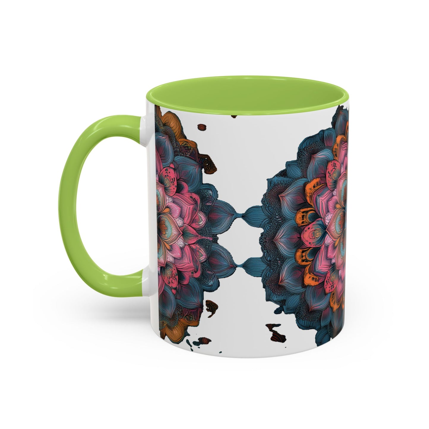Colorful Mandala Accent Coffee Mug.