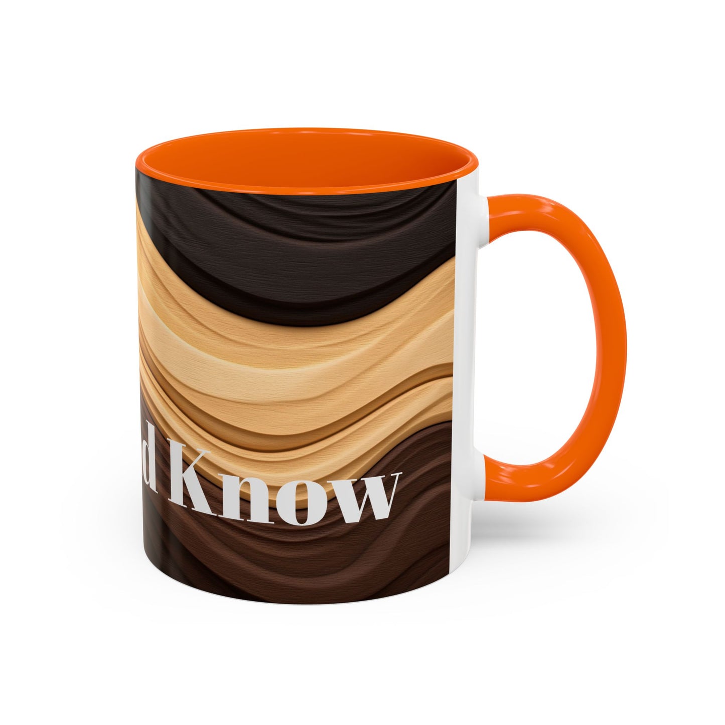 Accent Coffee Mug with Wavy Design.