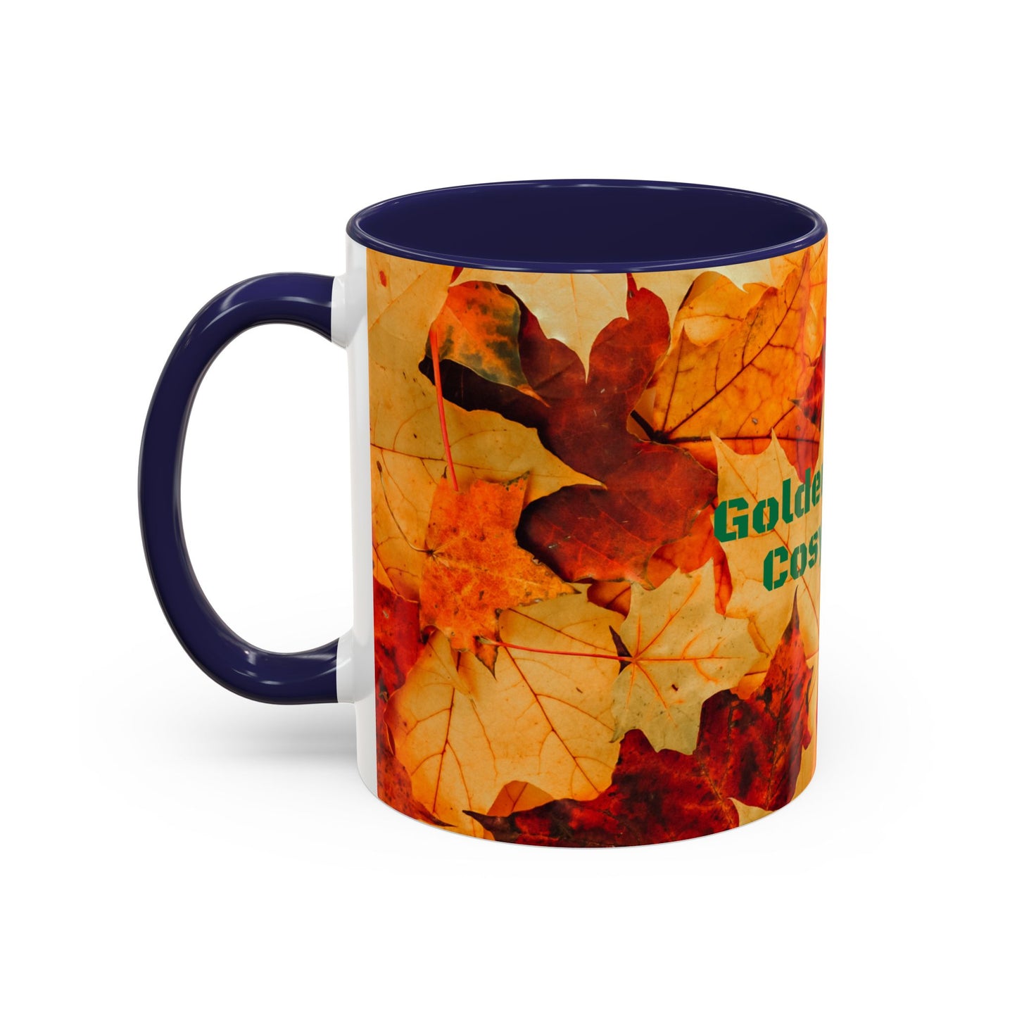 Leafy Falls Vibes, Accent Coffee Mug.