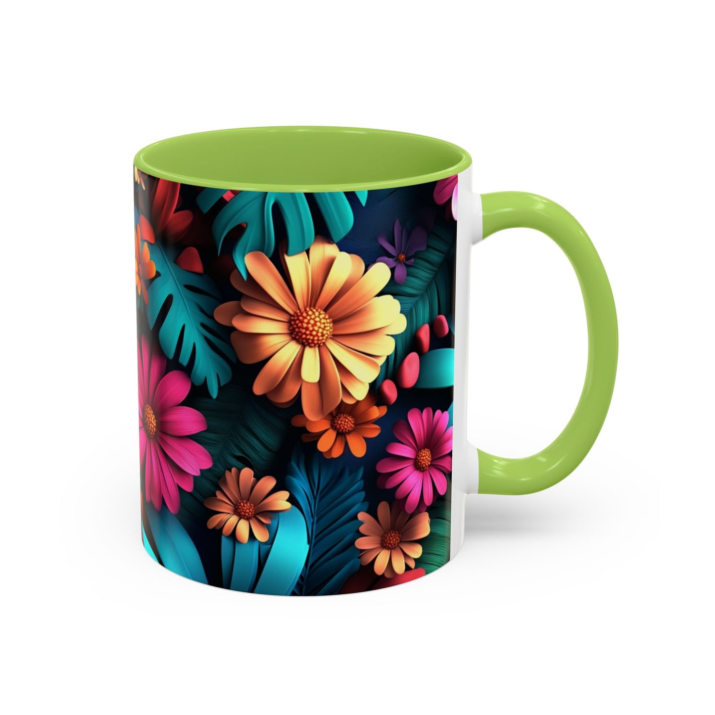 Vibrant Floral Coffee Mug