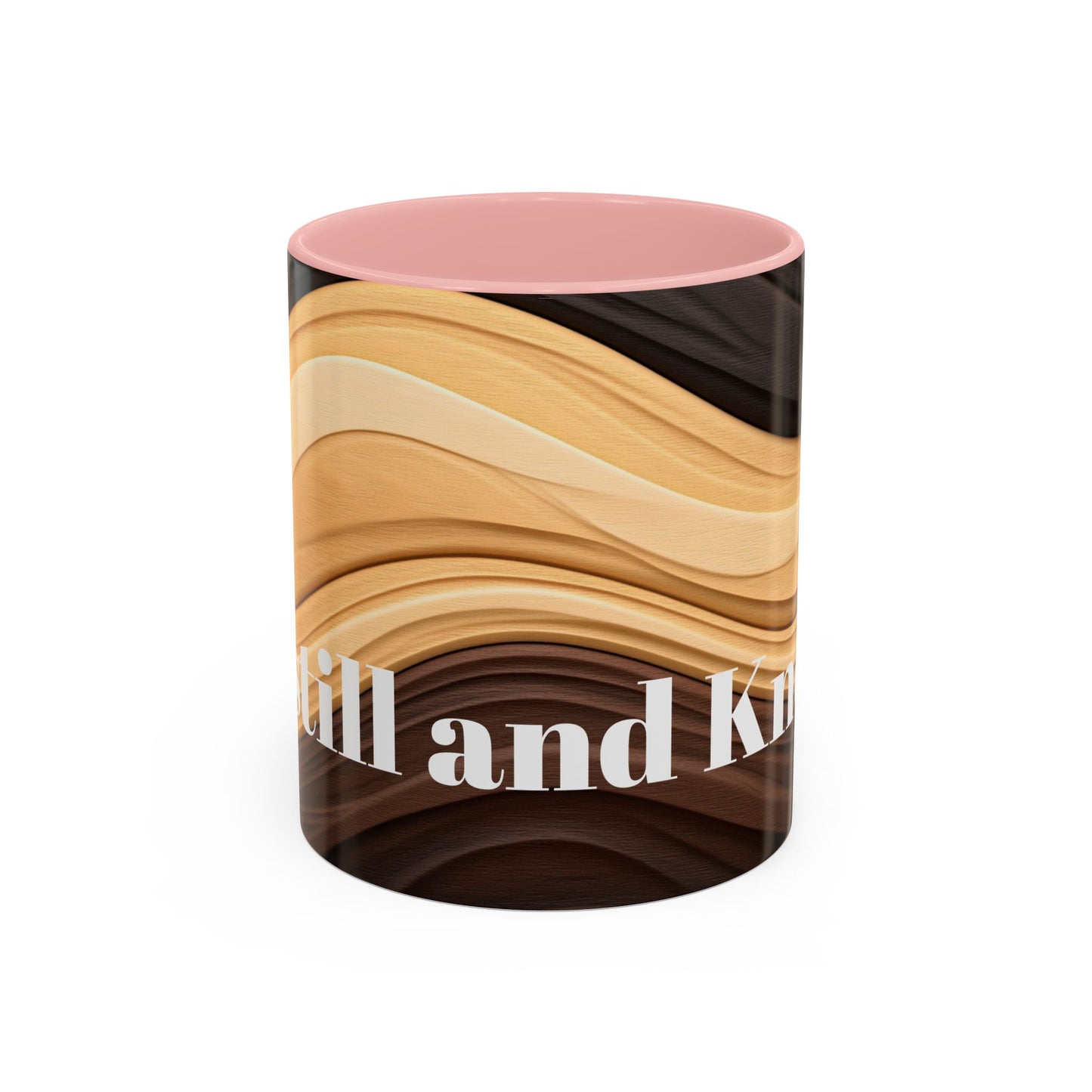 Accent Coffee Mug with Wavy Design.