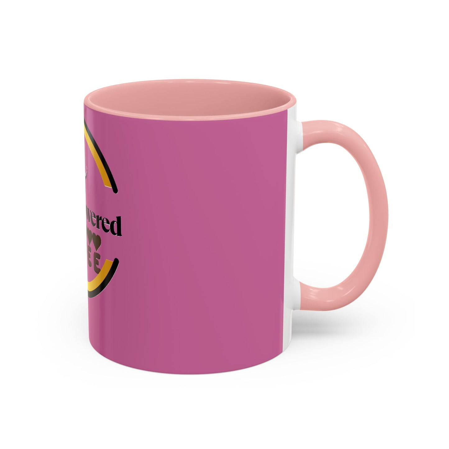 Empowering Coffee Mug - Be Empowered, Inspirational Gift, Motivational Mug, Coffee Lover's Gift, Pink Accent Mug