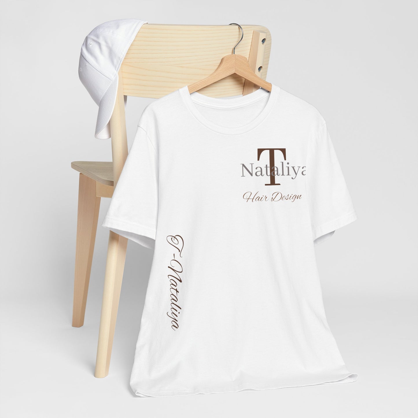 Nataliya Hair Design T-Shirt — Elegant Salon Logo Tee
