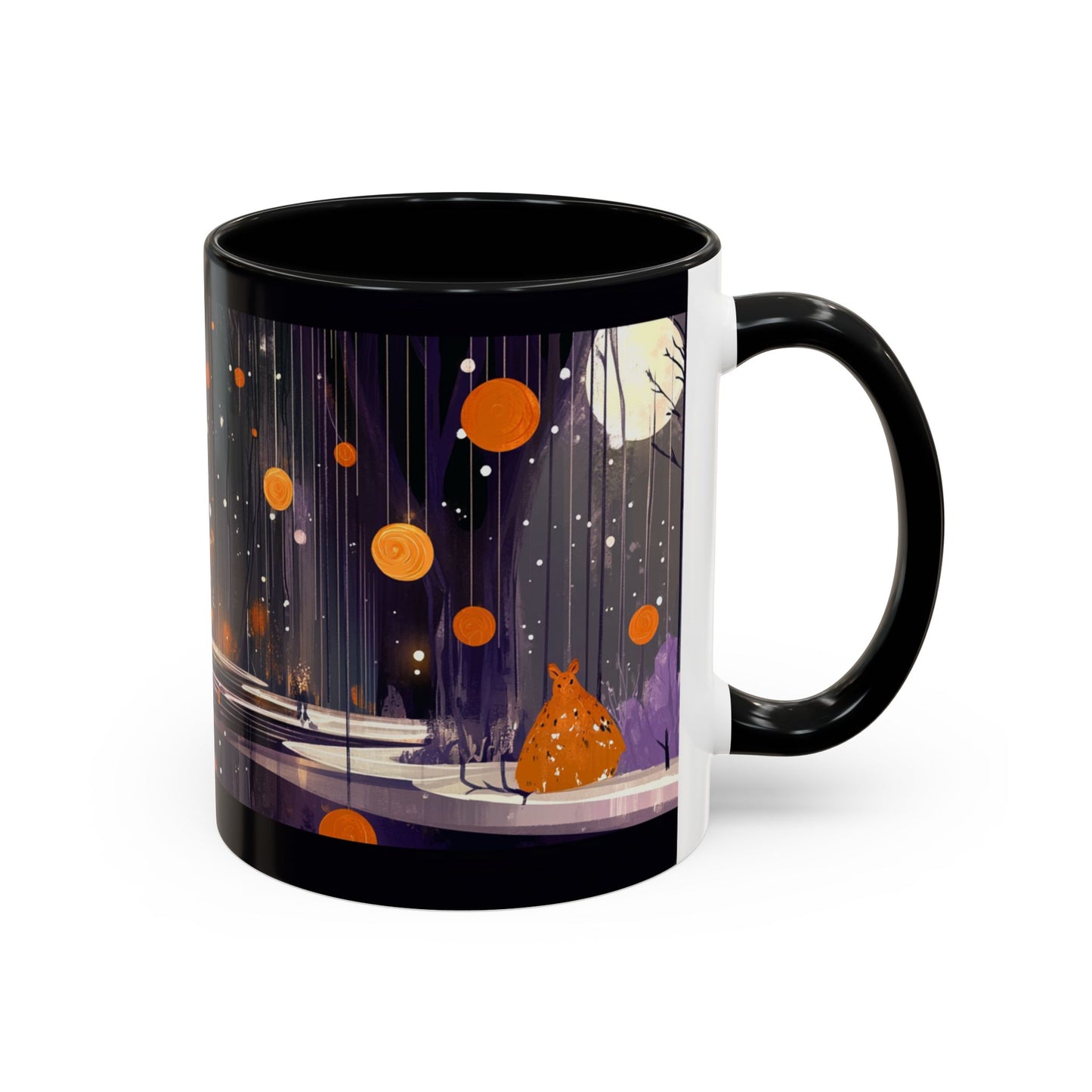 Whimsical Nighttime Coffee Mug - Cozy Mug for Coffee Lovers, Unique Gift for Friends, Tea Mug, Home Decor, Cute Cat Art