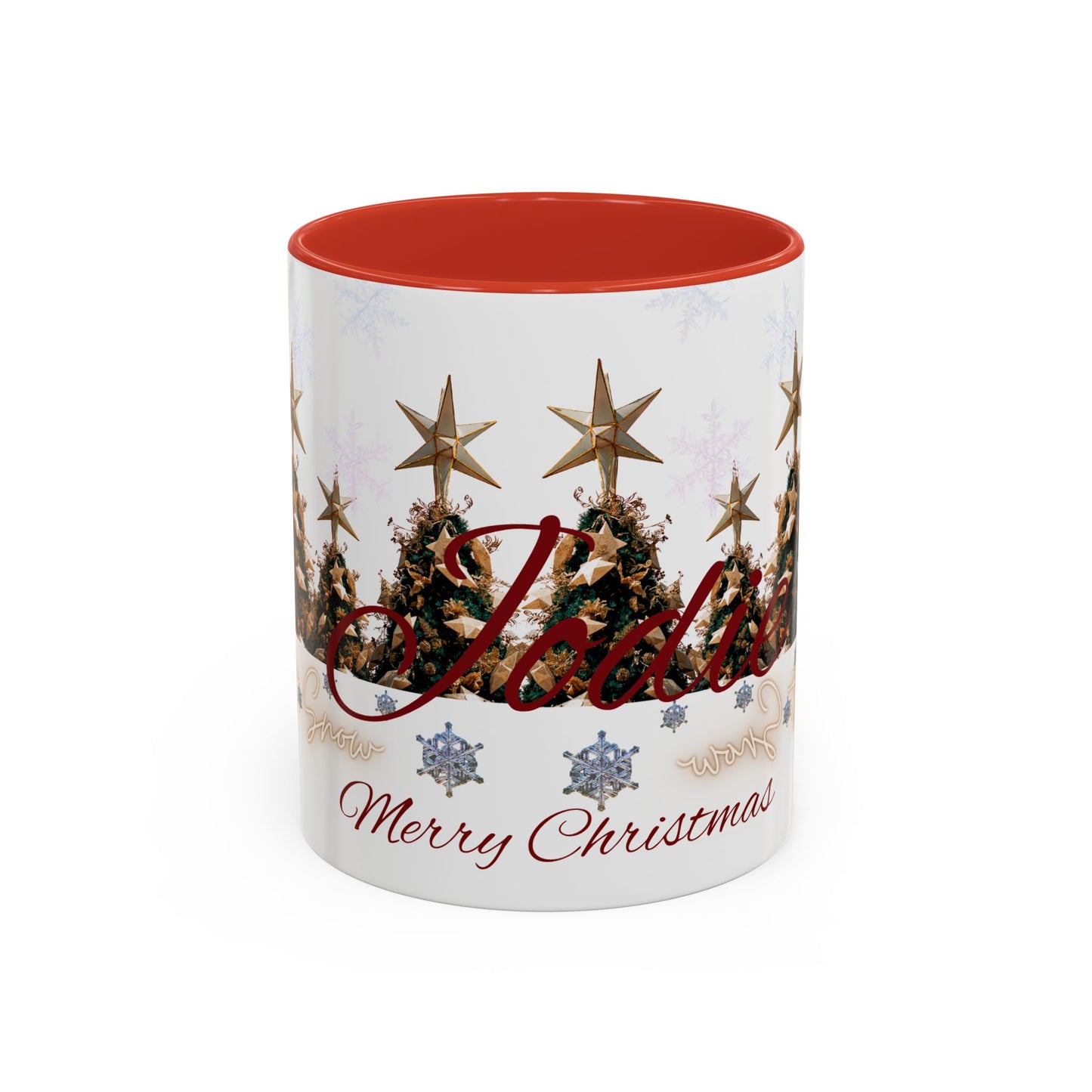 Christmas Trees Accent Coffee Mug – 'Merry Christmas'