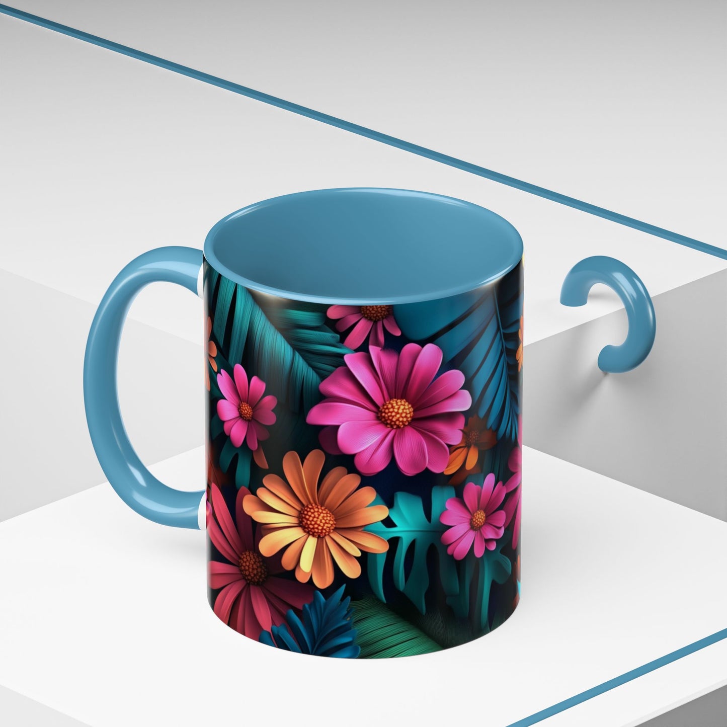 Vibrant Floral Coffee Mug