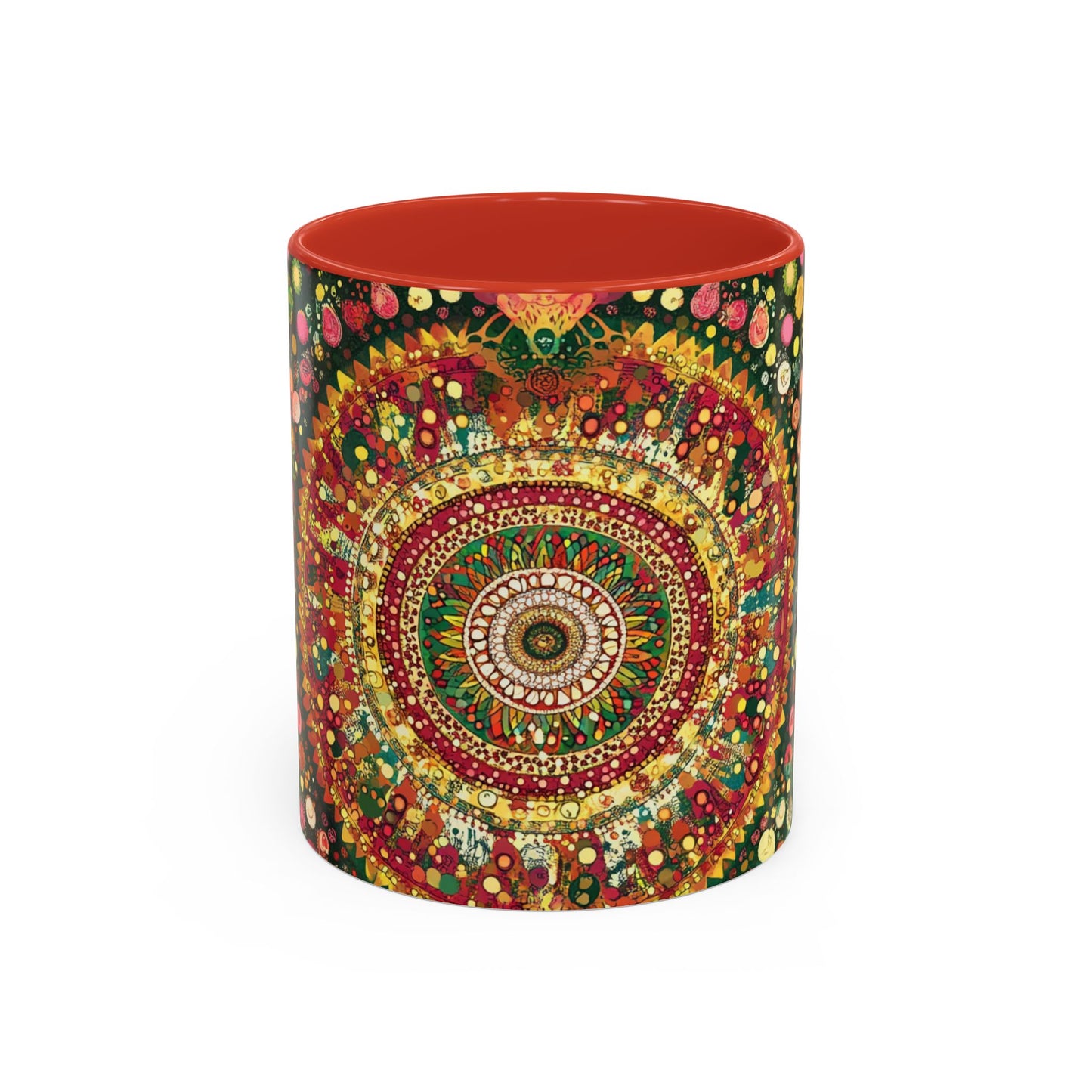 Vibrant Mandala Accent Coffee Mug