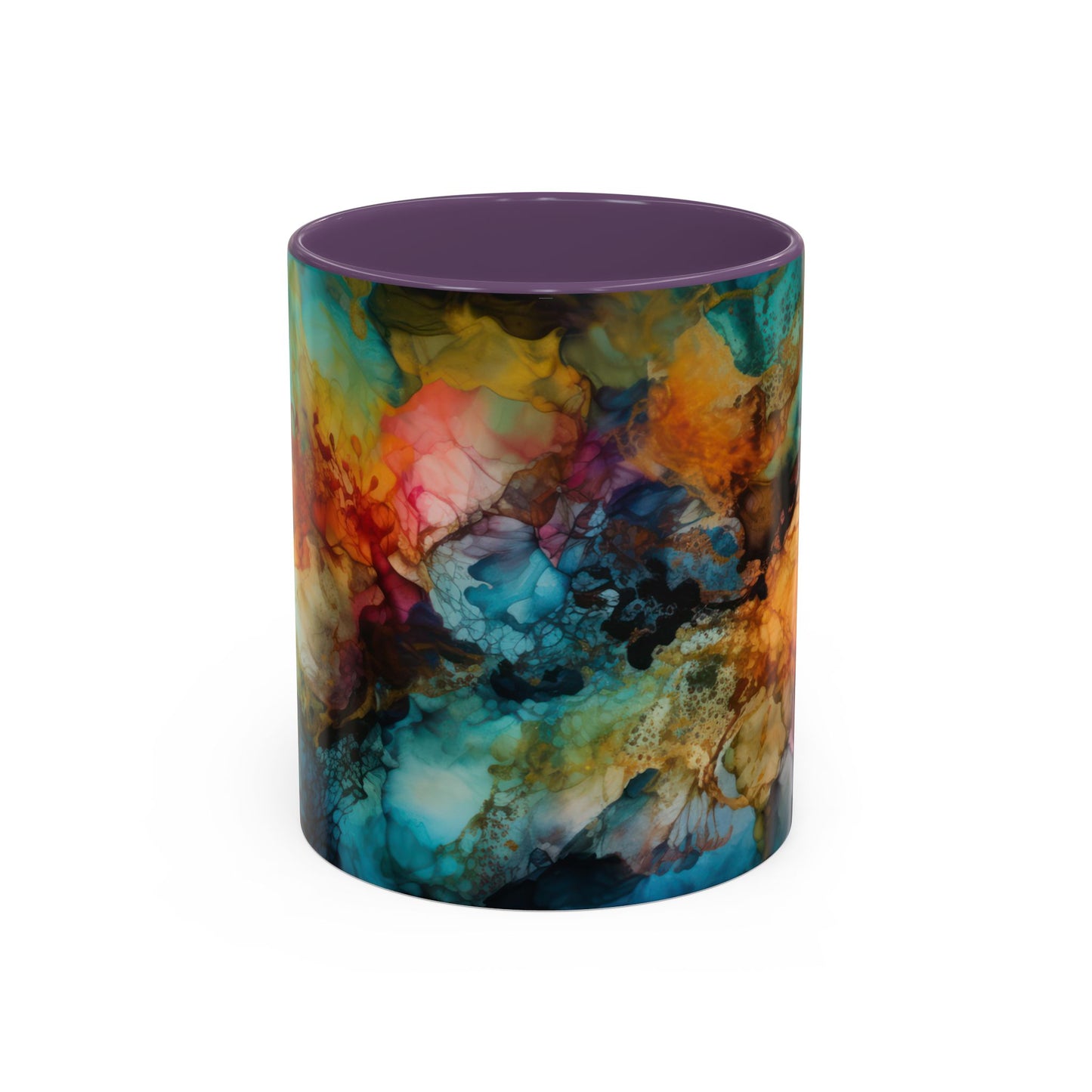 Vibrant Accent Coffee Mug - Colorful Art Mug for Coffee Lovers.