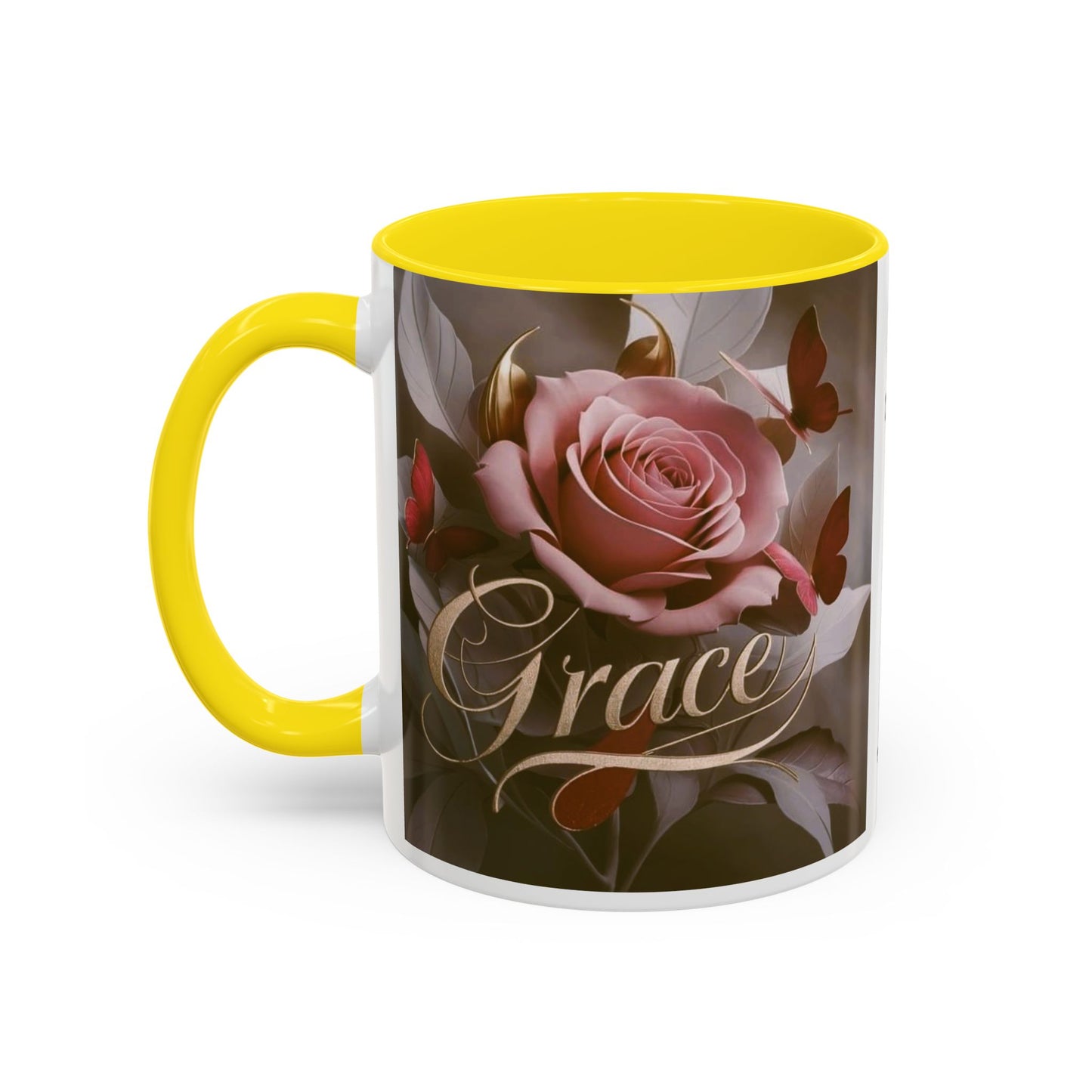 Floral Inspirational Coffee Mug, His Grace His Mercy.
