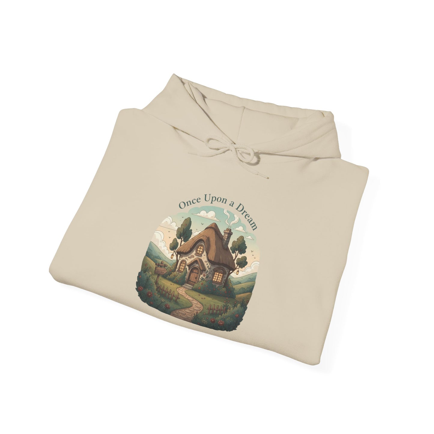 Cozy Winter Village Hoodie | fantasy forest illustration, storybook winter