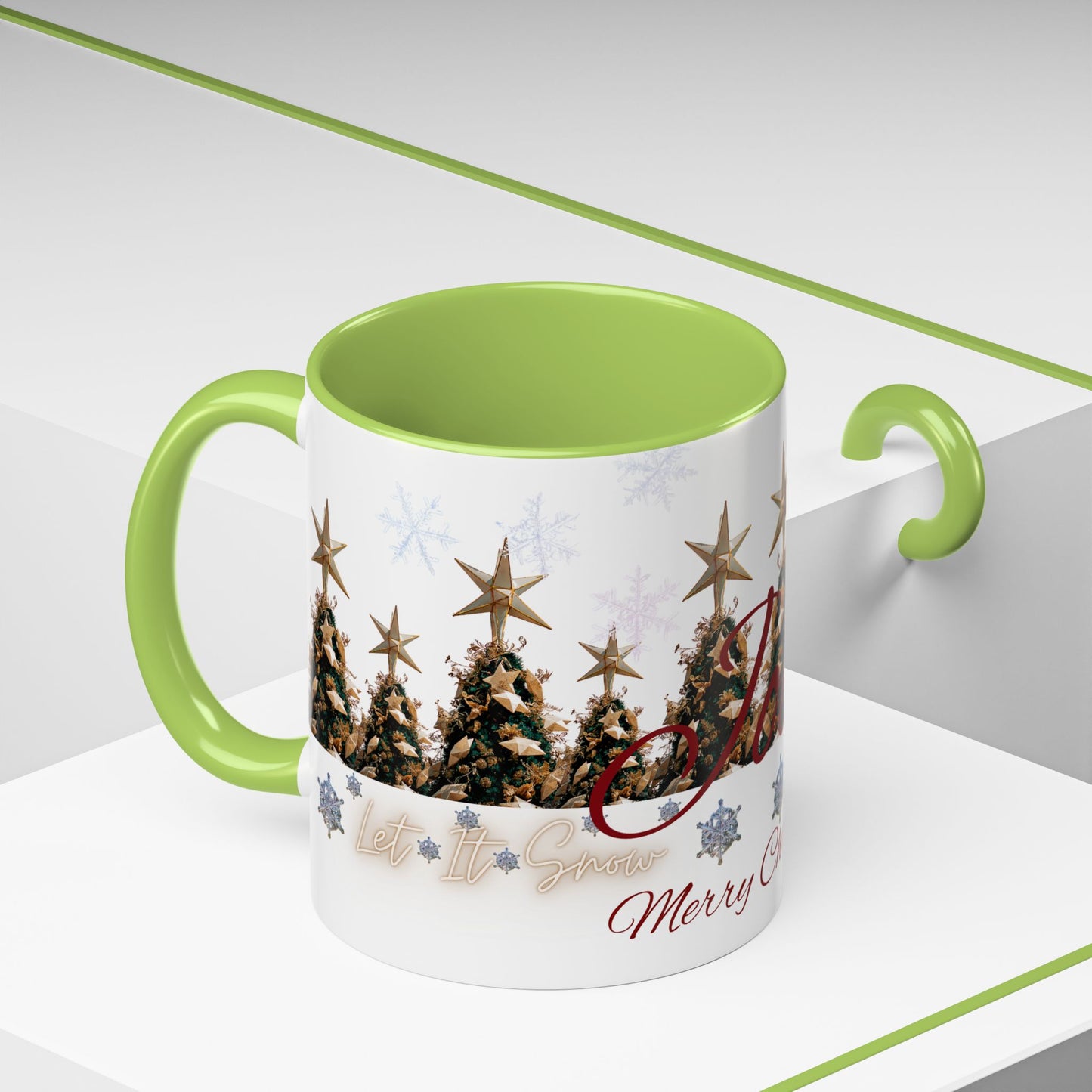 Christmas Trees Accent Coffee Mug – 'Merry Christmas'