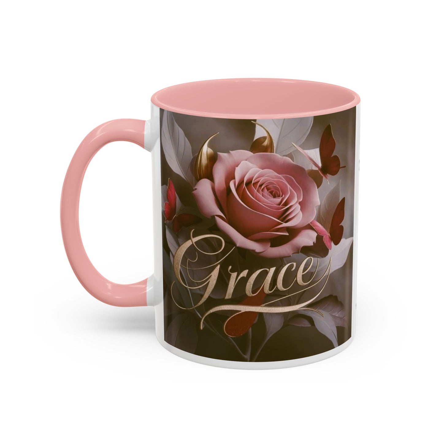 Floral Inspirational Coffee Mug, His Grace His Mercy.