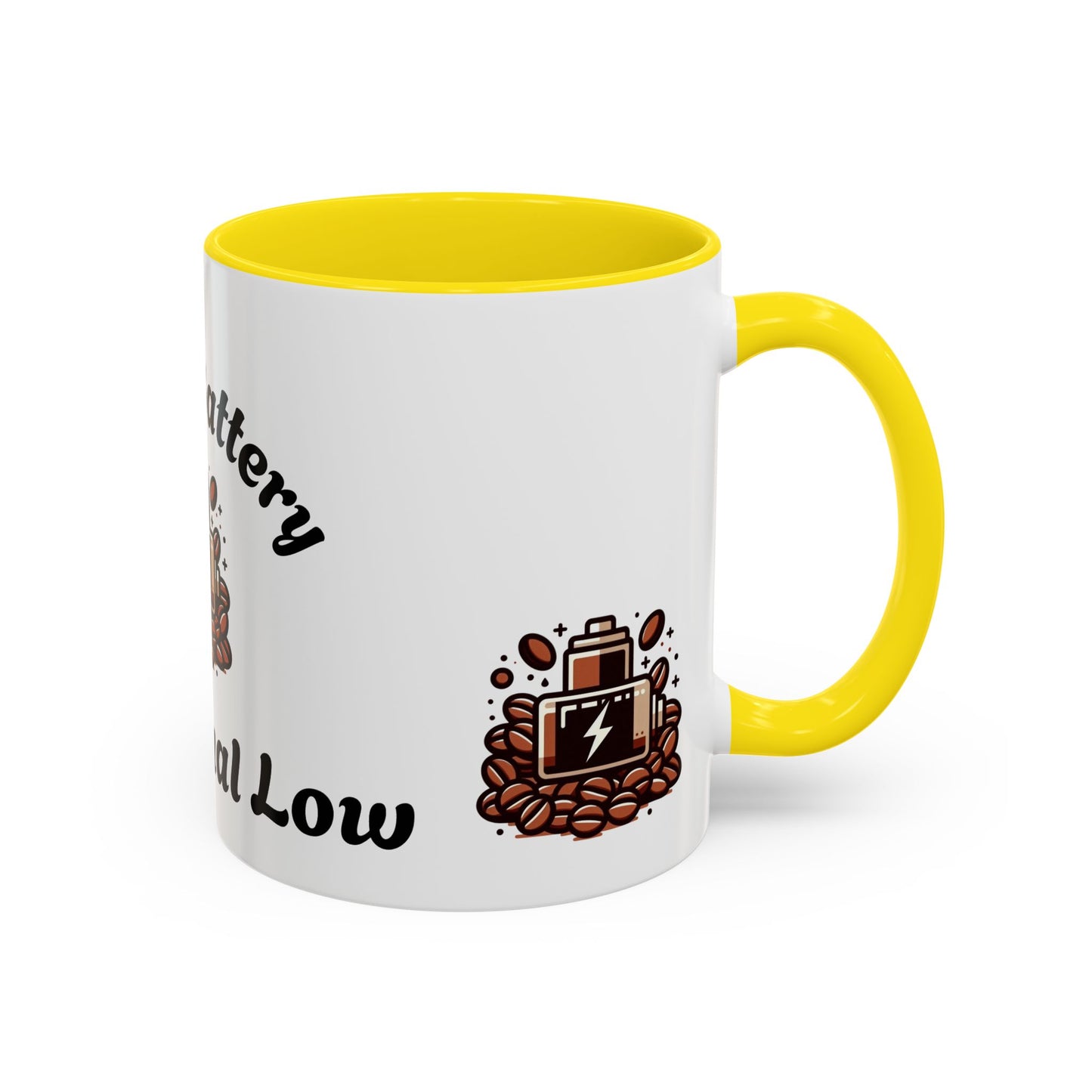 Low Battery Coffee Mug, Funny Coffee Cup