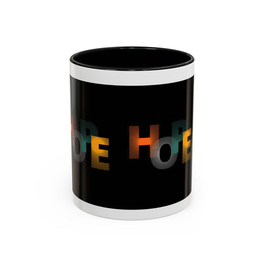 Hope-Inspired Accent Coffee Mug | Motivational Drinkware, Gift for Coffee Lovers, Inspirational Mug, Home & Office Decor, Unique Present